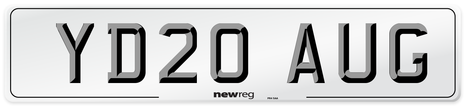 YD20 AUG Number Plate from New Reg